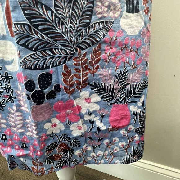 Kate Spade Blue Garden Posy Smocked Midi Dress XS Sleeveless Sundress - Picture 9 of 10